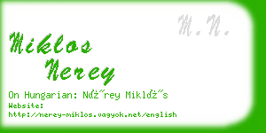 miklos nerey business card
